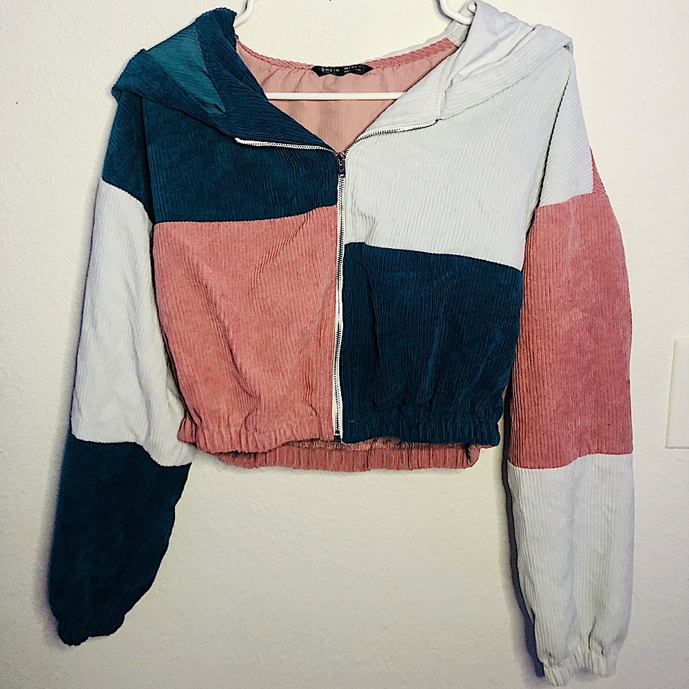 Color Block of Shoulder Jacket